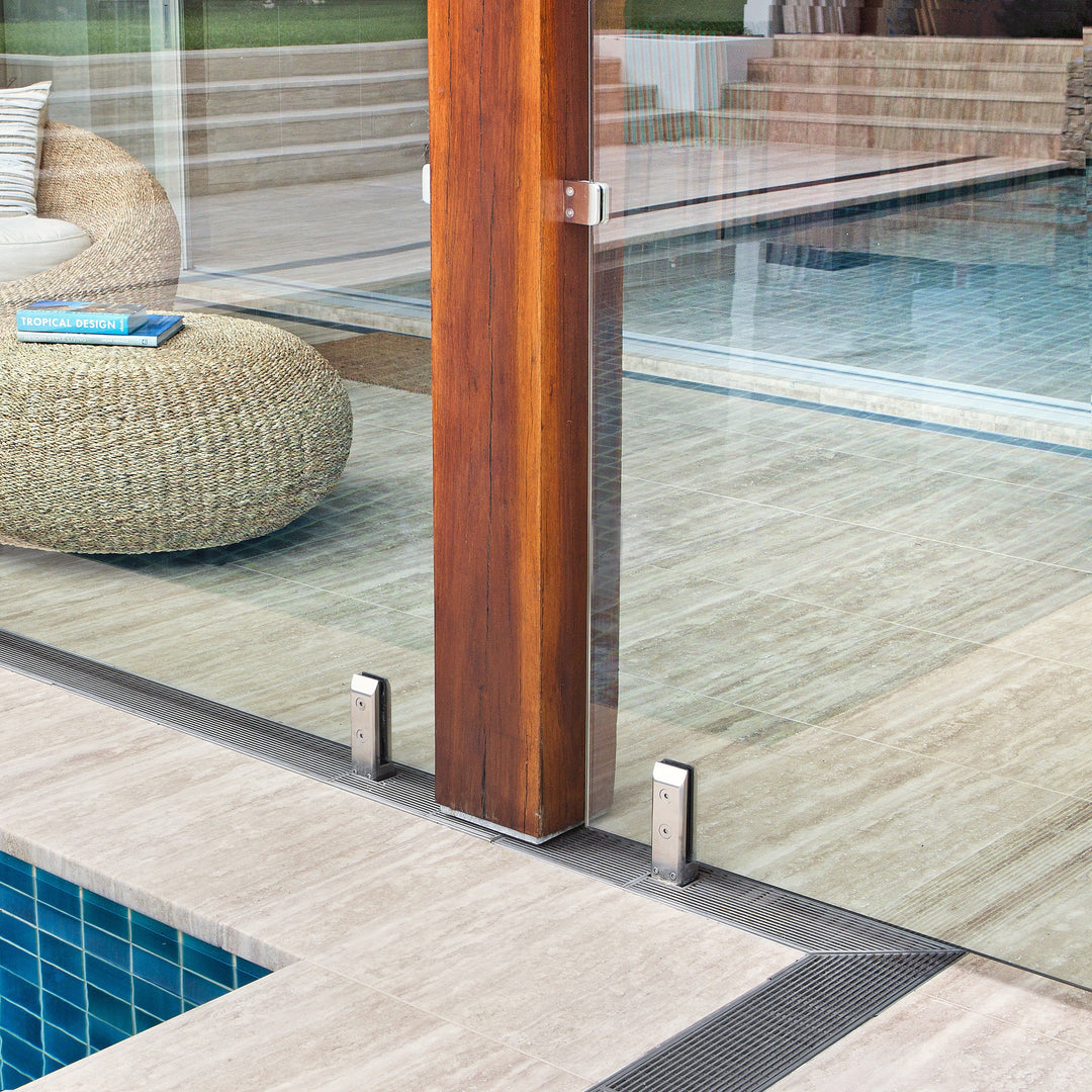 Stainless Steel Linear Drain - Heelguard Pattern