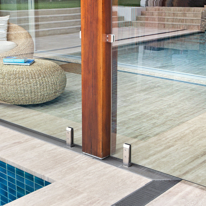 Stainless Steel Linear Drain - Heelguard Pattern