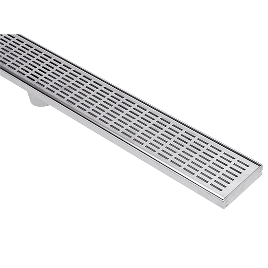 Lines Pattern Shower Grate & Drain - Stainless Steel