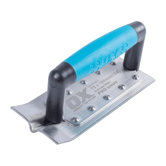 OX Pro Narrow Edging Trowel 10mm Radius 75 x 180mm / 3in x 7in