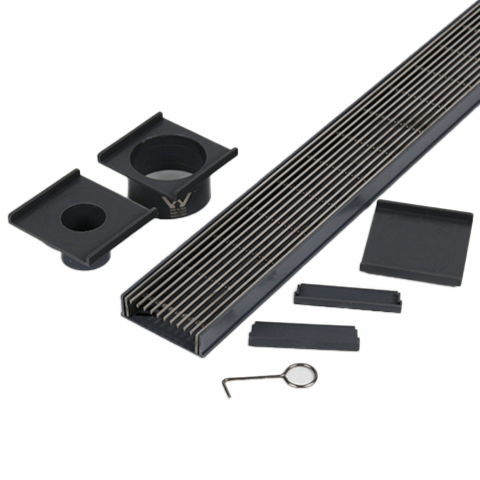 Plastic Strip Drain Kit + SS Heelguard Grate