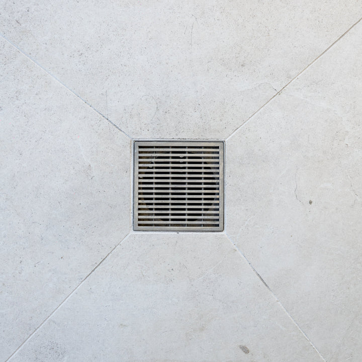 Heelguard Stainless Steel Square Drain - 115mm