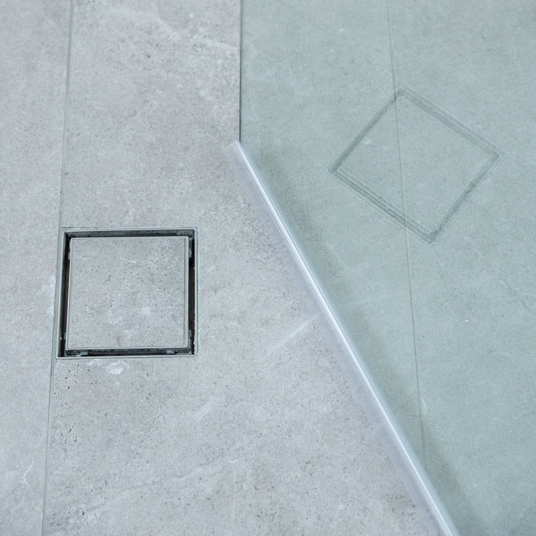 Bermuda Chrome Tile Insert Floor Waste 100mm