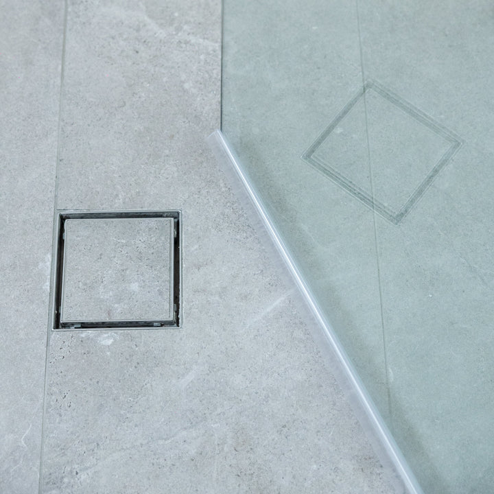 Bermuda Chrome Tile Insert Floor Waste 100mm
