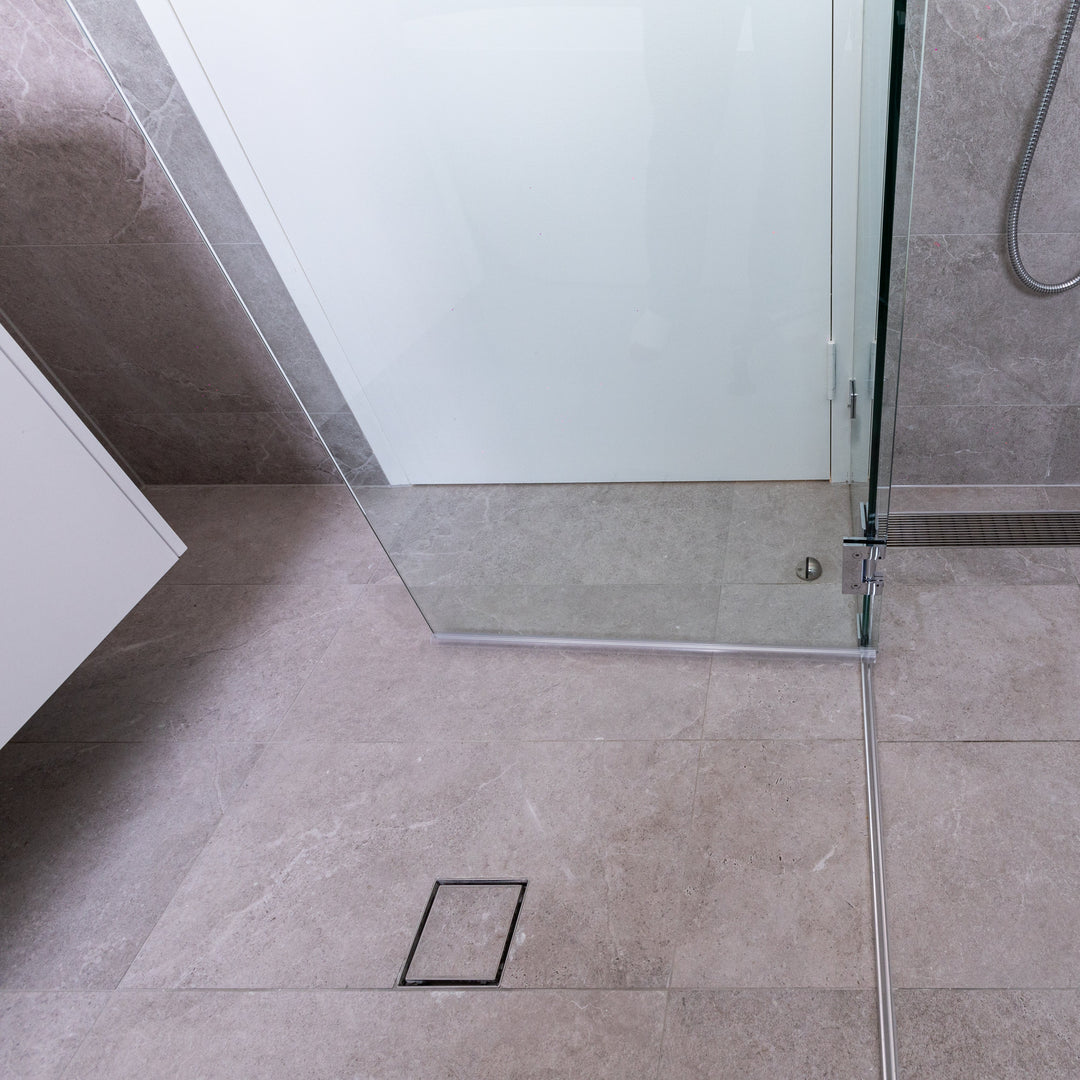 Chrome Tile Insert Square Small Floor Waste - 115mm