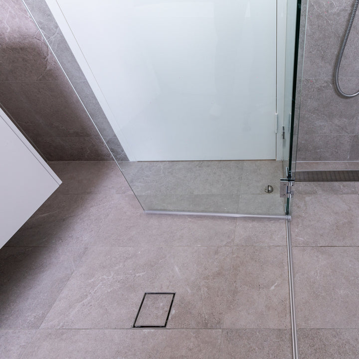 Chrome Tile Insert Square Small Floor Waste - 115mm