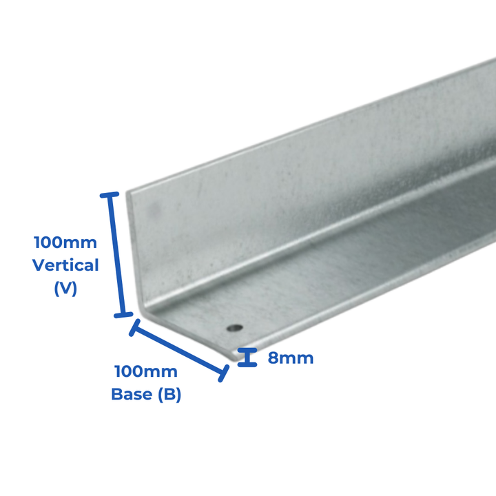 Hot Rolled Angle Lintel - 100mm x 100mm x 8mm