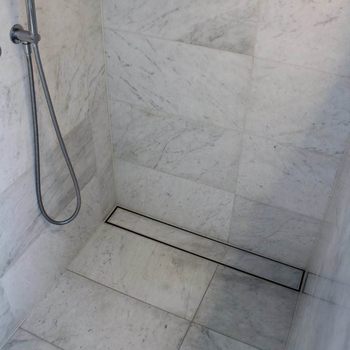 Plastic Strip Drain Kit + SS Tile Insert Grate