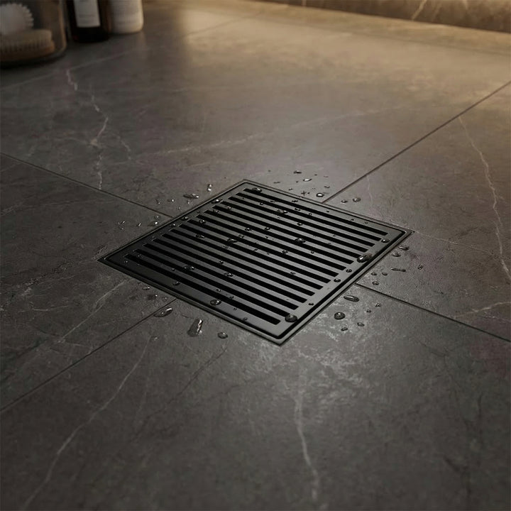 Black Stainless Steel Heelguard Drain - 115mm