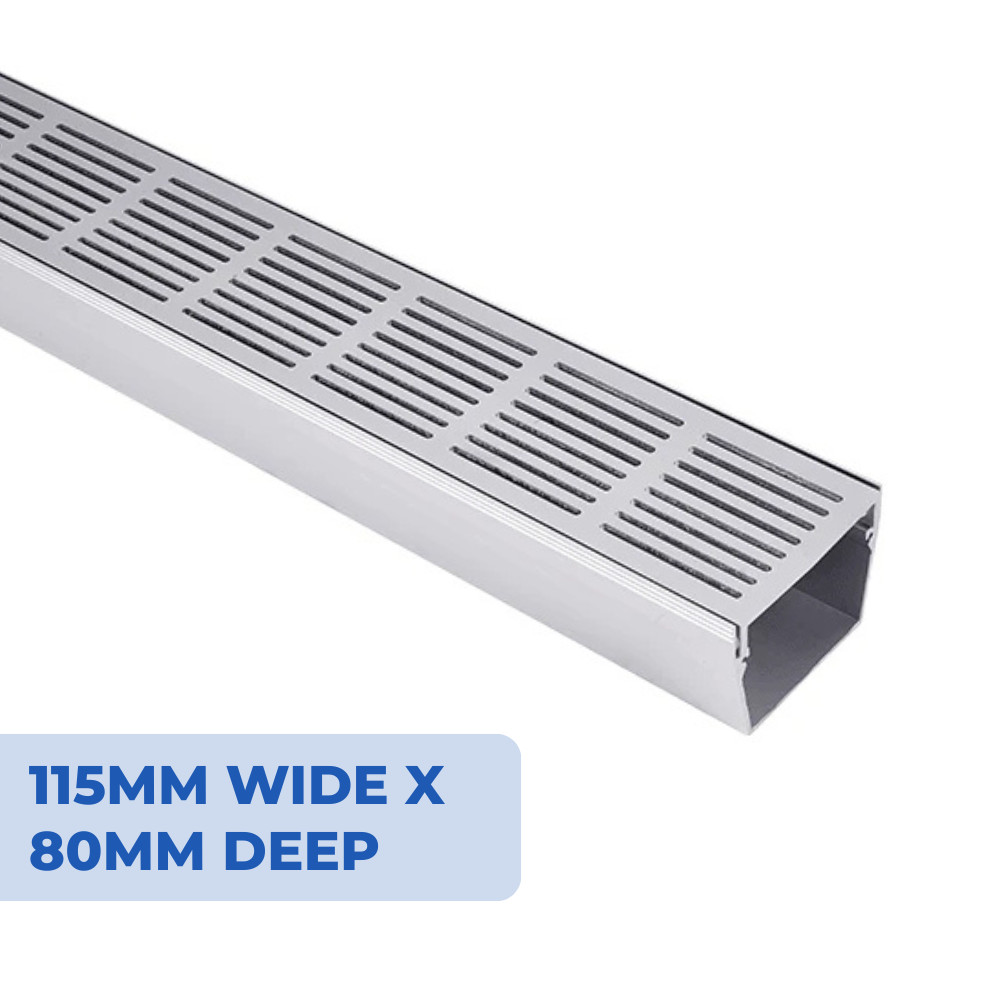 Slotted Aluminium Grate & Drain Channel