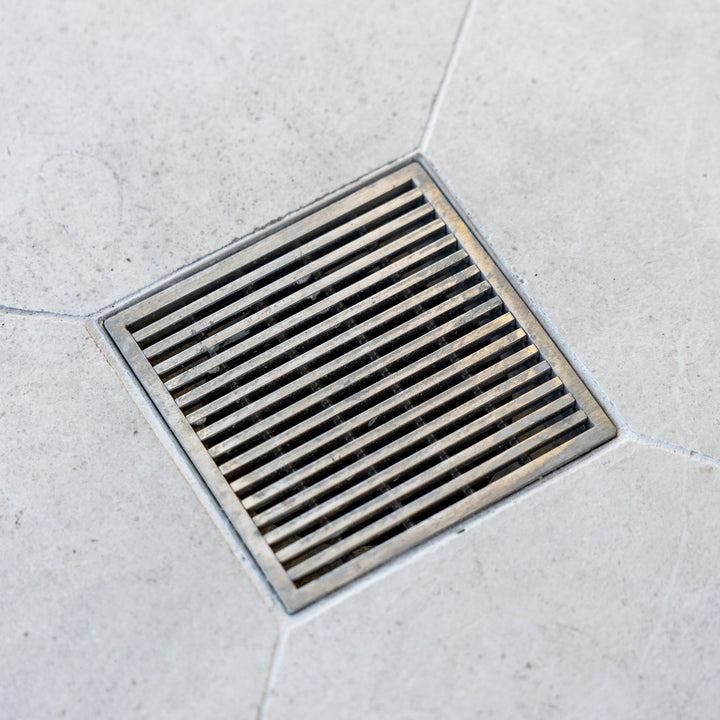 Heelguard Stainless Steel Square Drain - 115mm
