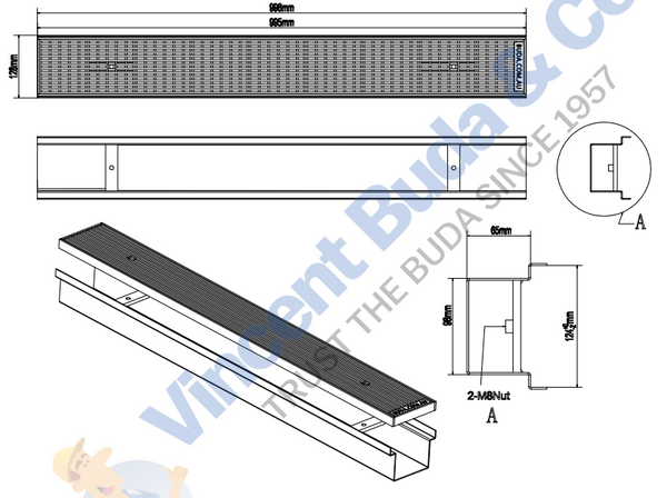 Product Drawings — 125mm Profile