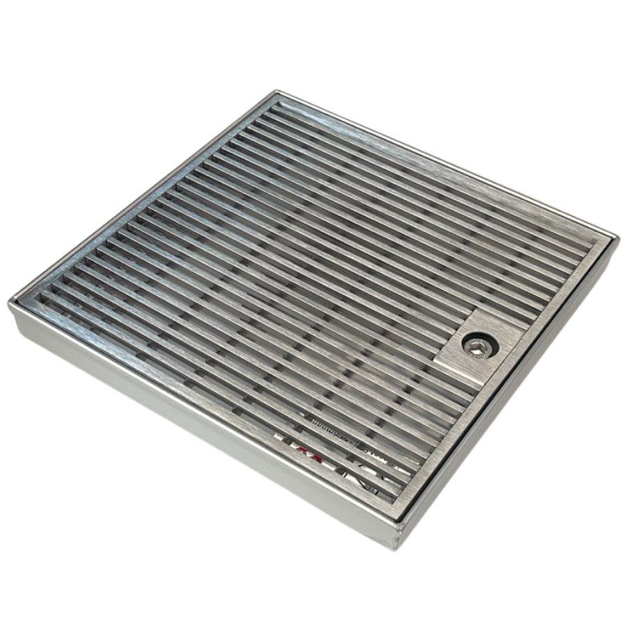 Heelguard Stainless Steel Square Drain - 200mm