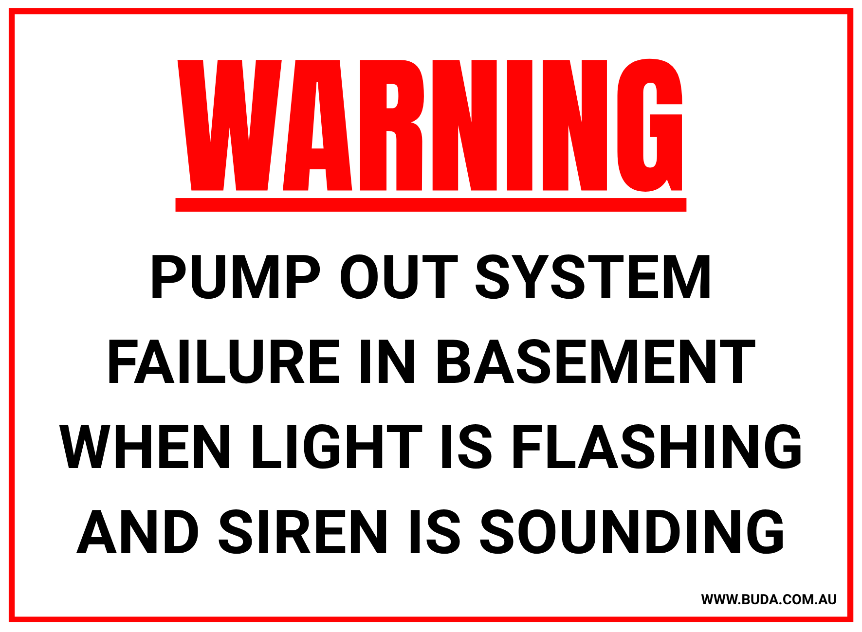 Pump Out Sign | Vincent Buda & Co