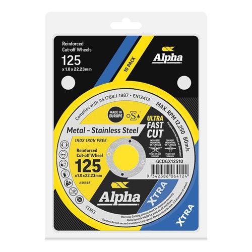Cutting Disc 125 x 1mm XTRA Carded (Pk 10)