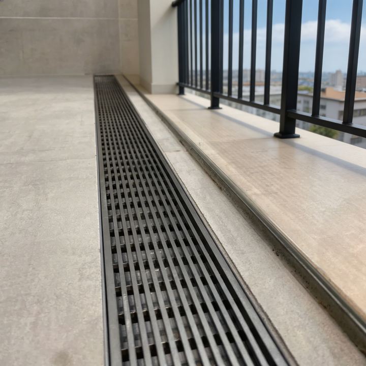 Stainless Steel Heelguard Grate & Aluminium Drain Channel