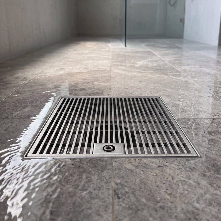 Heelguard Stainless Steel Square Drain - 200mm
