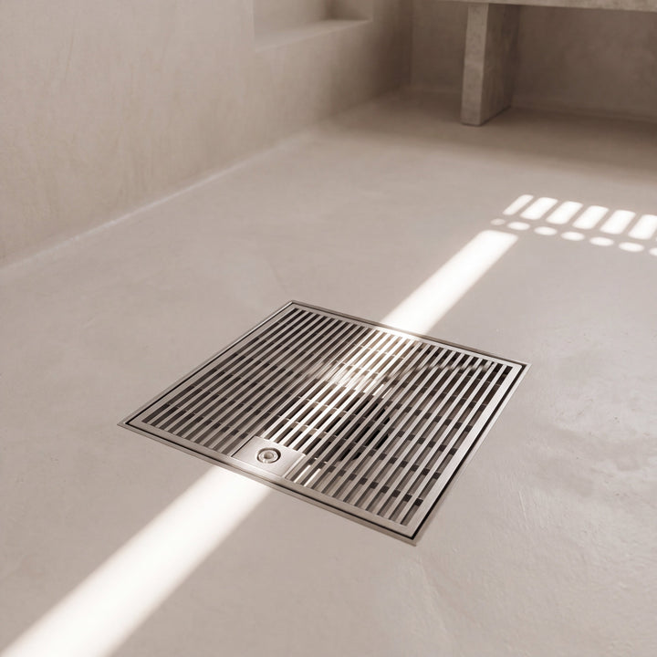 Heelguard Stainless Steel Square Drain - 200mm
