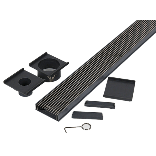 Plastic Strip Drain Kit + SS Heelguard Grate
