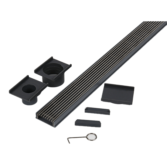 Plastic Strip Drain Kit + SS Heelguard Grate